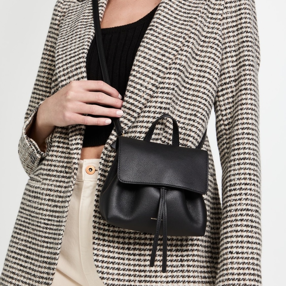 MANSUR GAVRIEL Mini Soft Lady Bag Black Leather NEW